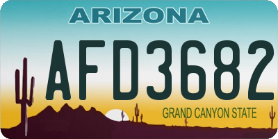 AZ license plate AFD3682