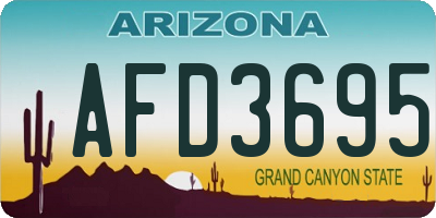AZ license plate AFD3695