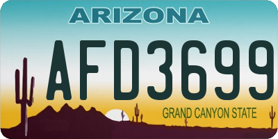 AZ license plate AFD3699