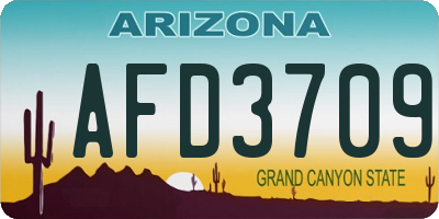 AZ license plate AFD3709