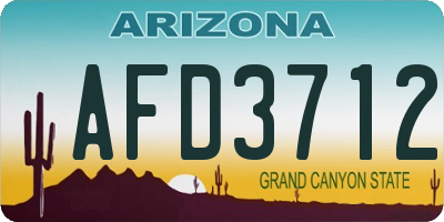 AZ license plate AFD3712