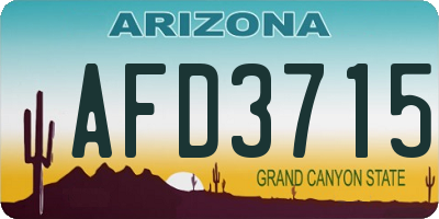 AZ license plate AFD3715