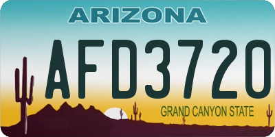 AZ license plate AFD3720