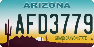 AZ license plate AFD3779