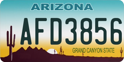 AZ license plate AFD3856
