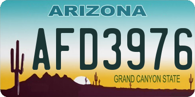AZ license plate AFD3976