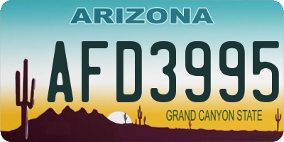 AZ license plate AFD3995