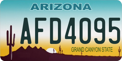 AZ license plate AFD4095