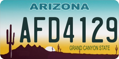 AZ license plate AFD4129