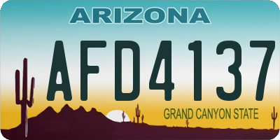AZ license plate AFD4137