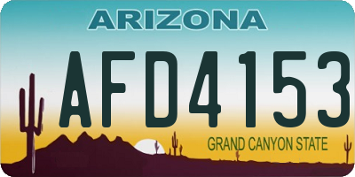 AZ license plate AFD4153