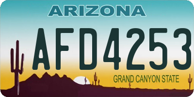 AZ license plate AFD4253