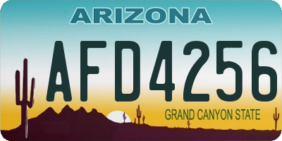 AZ license plate AFD4256