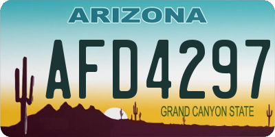 AZ license plate AFD4297