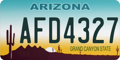 AZ license plate AFD4327