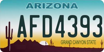 AZ license plate AFD4393