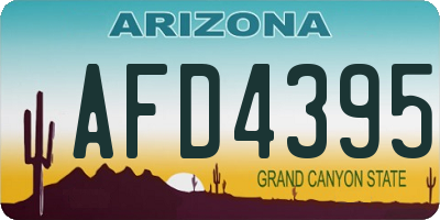 AZ license plate AFD4395
