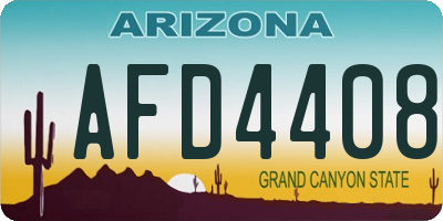 AZ license plate AFD4408