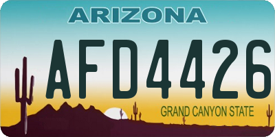 AZ license plate AFD4426