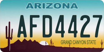 AZ license plate AFD4427