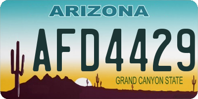 AZ license plate AFD4429