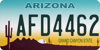AZ license plate AFD4462