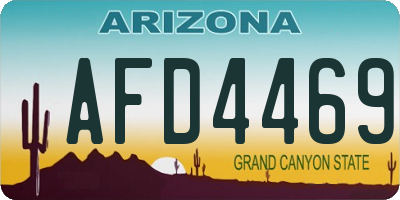 AZ license plate AFD4469