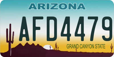 AZ license plate AFD4479