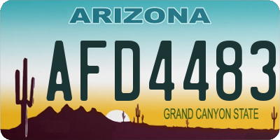 AZ license plate AFD4483
