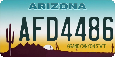 AZ license plate AFD4486