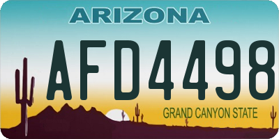 AZ license plate AFD4498