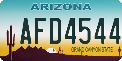 AZ license plate AFD4544