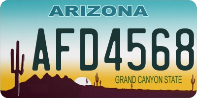 AZ license plate AFD4568