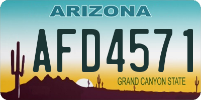AZ license plate AFD4571