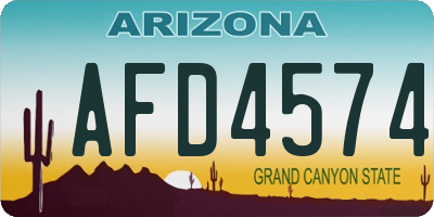 AZ license plate AFD4574
