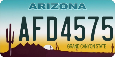 AZ license plate AFD4575