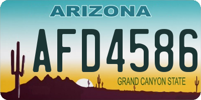 AZ license plate AFD4586