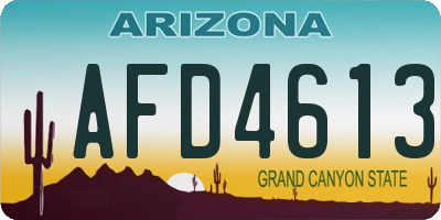 AZ license plate AFD4613
