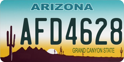 AZ license plate AFD4628