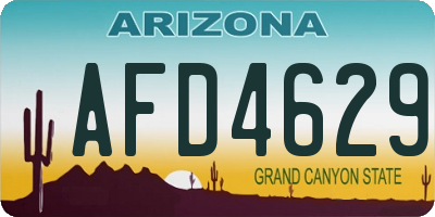 AZ license plate AFD4629