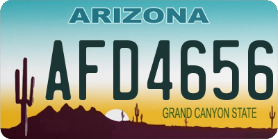 AZ license plate AFD4656