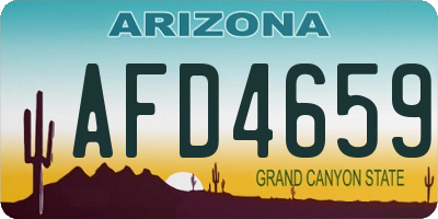 AZ license plate AFD4659