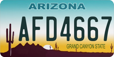 AZ license plate AFD4667