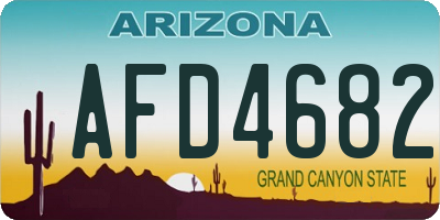 AZ license plate AFD4682