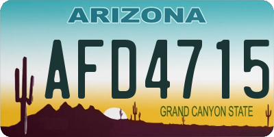 AZ license plate AFD4715