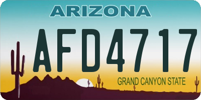 AZ license plate AFD4717