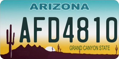 AZ license plate AFD4810