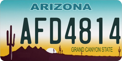 AZ license plate AFD4814