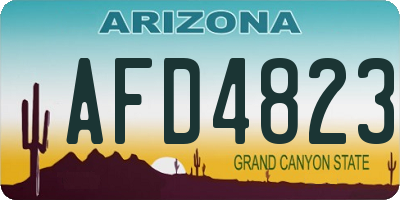 AZ license plate AFD4823