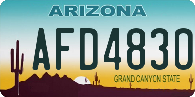 AZ license plate AFD4830